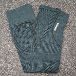 Gymshark Charcoal Teal Textured Leggings